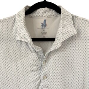 Johnnie‎ O Featherweight Kelso Performance Polo Shirt Mens XL Malibu White Blue